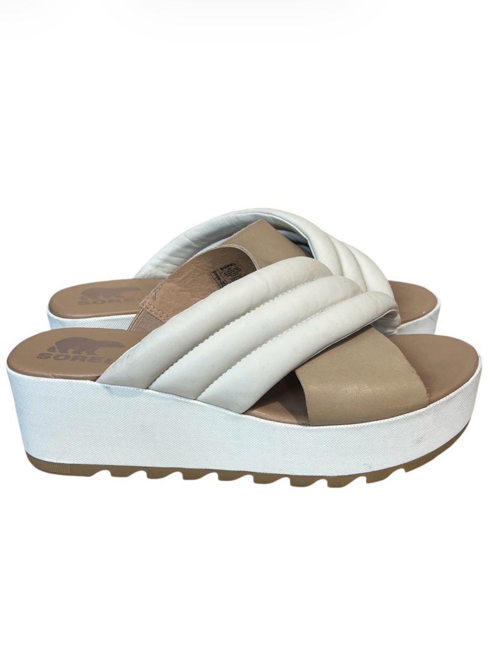 Sorel Cameron Platform Sandals Women Size 9 Tan